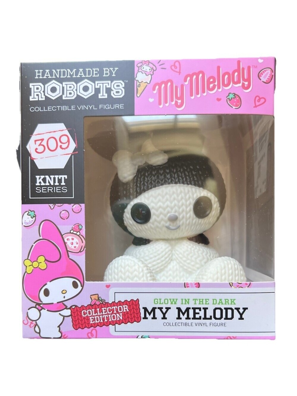 Hello Kitty and Friends My Melody Glow in the Dark Handmade by Robots #309 Fig